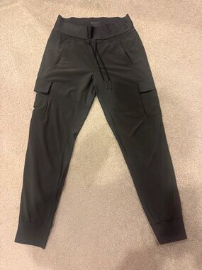 Athleta Grey Cargo Jogger Sweatpants